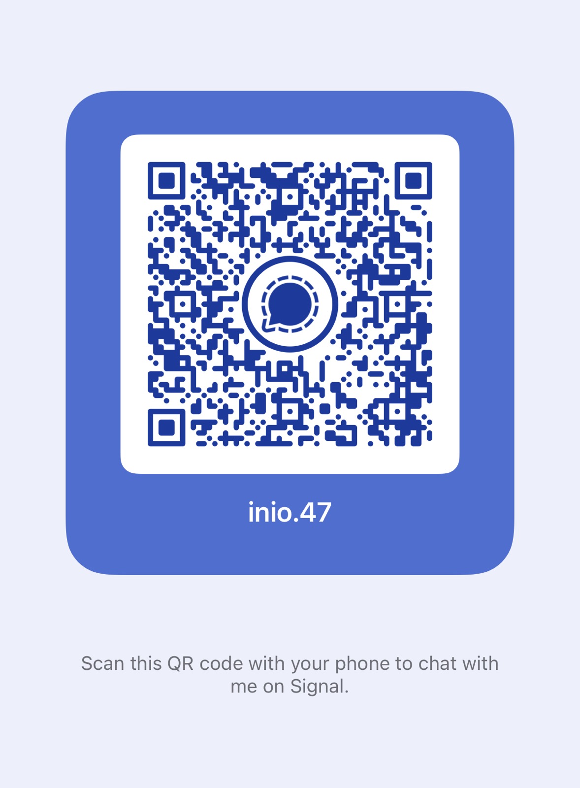 Signal QR code